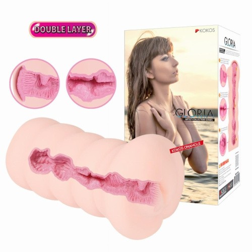 Kokos Gloria DL - Мастурбатор вагина двухслойный, 20х8 см