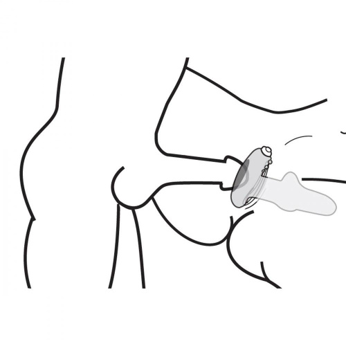 Frisky Fill Her Up Vibrating Love Tunnel with Clit Stimulator - стимулятор для пар, 12,7х3,8 см
