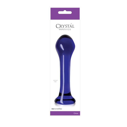Ns Novelties Crystal Droplets - Анальная пробка, 14,5х3,8 см (синий)