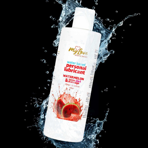 2в1 лубрикант и массажный гель - MyLove Aroma Series Intim&Massage Watermelon, 300 мл