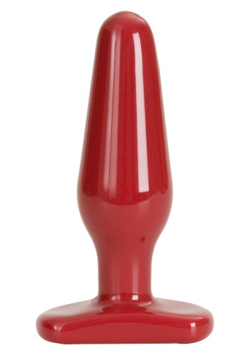 Doc Johnson Red Boy Medium - средняя анальная пробка, 12,5х4 см (красный)