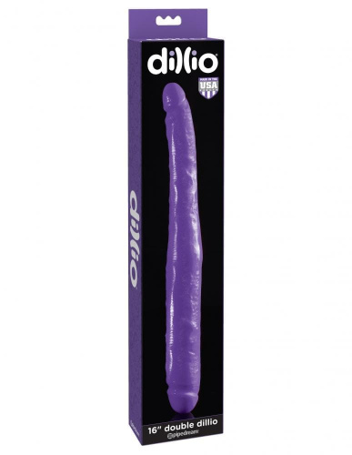 Pipedream Double Dillio 16 Inch двухсторонний фаллоимитатор, 40,6х4,3 см (пурпурный)