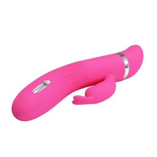 Pretty Love Ingram Vibrator - Вибратор-кролик с электростимуляцией, 19.2х3.5 см (розовый)