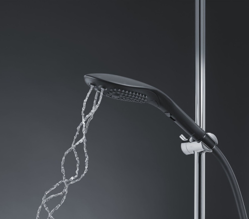 Womanizer Wave Black - Насадка-стимулятор для душу 2в1, масажер для інтимних зон, (чорний) - купити в Києві, Україні