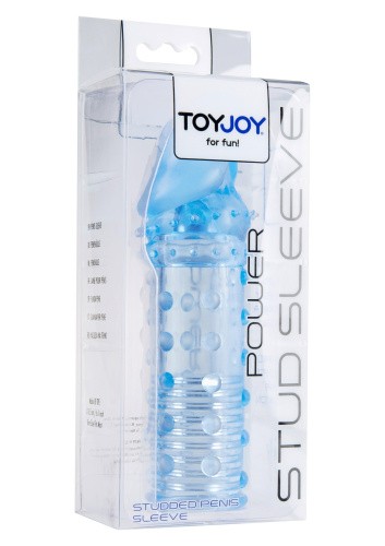 Toy Joy Power Stud Sleeve - подовжуюча насадка на член, +5 см (синій) - купити в Києві, Україні