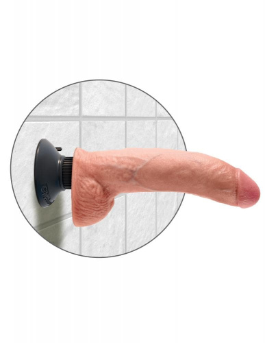 Pipedream Vibrating King Cock 9 with Balls - Вибратор, 20.7х5.7 см