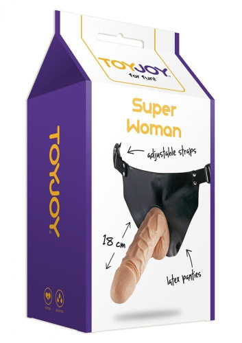 Super Woman - Страпон, 13х4 см