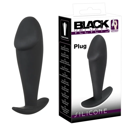 Orion Black Velvets Butt Plug - Анальная пробка в форме пениса, 10х3 см (черный)
