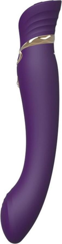 Zalo Queen Set Pulse Wave Clit Stim - Премиальный вибратор для клитора с насадкой для вакуумной стимуляции, 21.6х3.5 см (фиолетовый)
