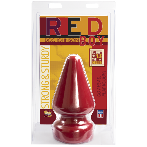 Doc Johnson Red Boy XL Butt Plug The Challenge - Анальная пробка, 23 см (красный)
