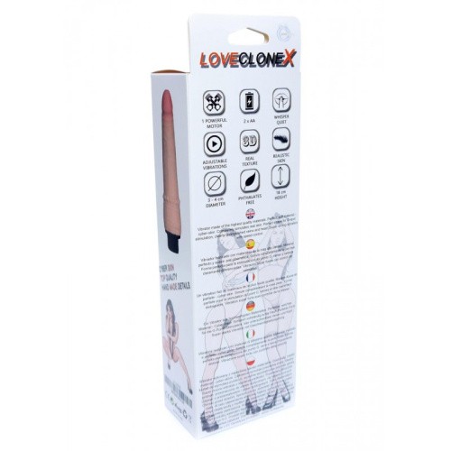 Pluton Loveclonex 6" - реалистичный вибратор, 18х4 см (бежевый)