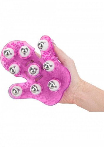 Simple & True Roller Balls Massager  - Перчатка для массажа, 14х11 см (розовый)