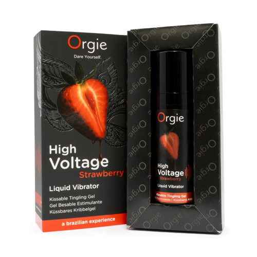 Рідкий вібратор Orgie High Voltage – Strawberry, 15 мл (полуниця) - купити в Україні | Секс шоп SEX-SHOP.ua