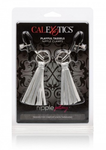 CalExotics Playful Tassels Nipple Clamps зажимы для сосков с кисточками (черный)