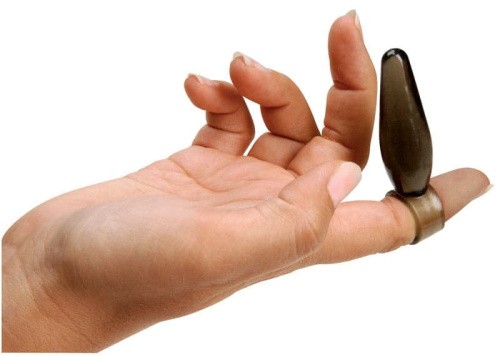 Topco Sales Bottoms Up Finger Rimmers - Анальная пробка малая, 7х2 см (серый)