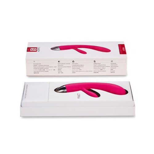 Svakom Lorna Touch Sensor Vibrator Wine red - двойной сенсорный вибратор, 17.6х3 см (красный)
