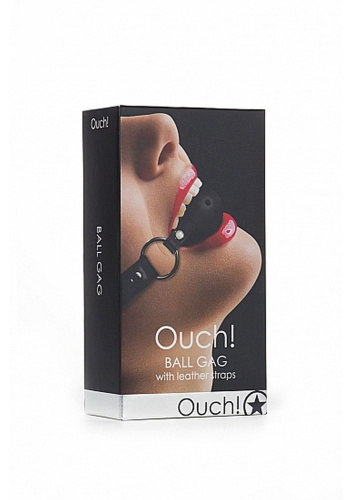 Кляп Ouch! Ball Gag With Leather Straps