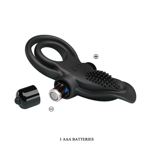 Pretty Love Vibro Penis Ring Black – Эрекционное кольцо, 11,3х5,6 см (черный)