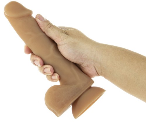 Addiction Andrew 8" Bendable Silicone Dong Caramel силиконовій фаллоимитатор на присоске, 20.3х3.9 см (карамель)