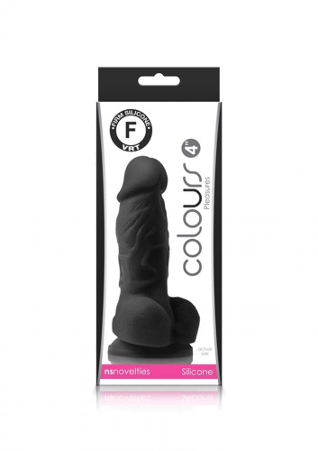 NS Novelties Colours Pleasures 4 фаллоимитатор, 9.7х3.5 см. (черный)