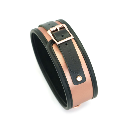 Широкий ошейник с поводком Liebe Seele Rose Gold Memory Collar with Leash
