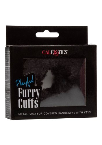 CalExotics Furry Cuffs - Наручники (чёрные)