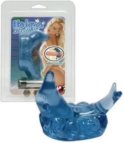 Orion Dolphin Ring - виброкольцо с дельфином, 8х1 см (голубой)