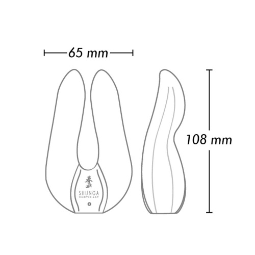 Shunga - Aiko Intimate Massager - Вибромассажер, 10.8х6.5 см (черный)