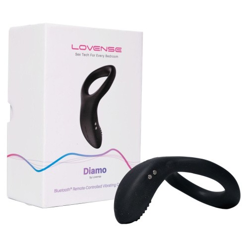 Lovense Diamo Cock Ring - віброкільце з керуванням зі смартфона, 11.3х4.4 см (чорний) - купити в Києві, Україні
