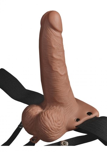 Pipedream 6inch Hollow Recharge Strap On - Полый страпон, 14х4,5 см