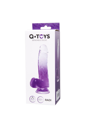 Dildo A-Toys by TOYFA Radi - Фаллоимитатор на присоске, 13.5х3.5 см (фиолетовый)