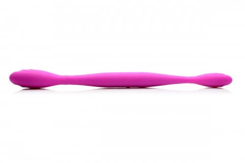Xr Brands Inmi Double Thump 7x Rechargeable Silicone Double Dildo - двойной гибкий вибратор, 37х3,8 см