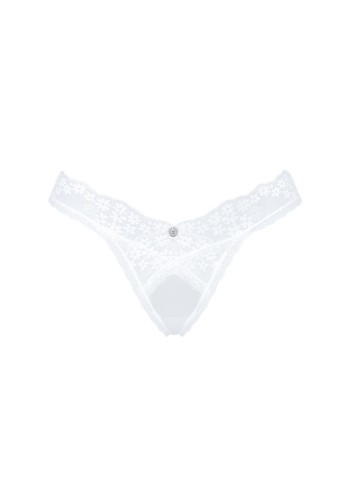 Obsessive Heavenlly thong - еротичні мереживні стрінги, M/L (білий) - купити в Києві, Україні