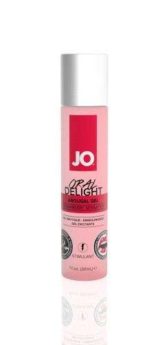 System JO Oral Delight  Strawberry - гель лубрикант для орального секса со вкусом клубники, 30 мл (30 мл)