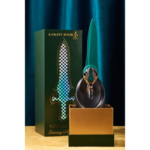 Knight Jenay Flowers & Sword - Вібратор з ніжною вібрацією (зелений) - купити в Києві, Україні