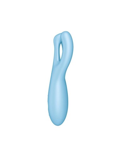 Satisfyer Threesome 4 - Вибратор для клитора, 14х5.6 см (голубой)