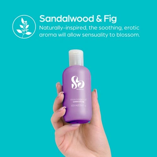 So Divine Sandalwood & Fig - Олія для чуттєвого масажу, 100 мл - купити в Києві, Україні