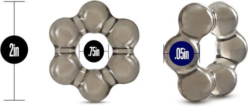 Stay Hard Thick Bead Cock Ring - Эрекционное кольцо, 5х1,9 см (черный)