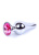 B-Series Jewellery Silver Butt Plug Pink - Анальная пробка с кристаллом, 9,3х3 см (розовый) B-Series Jewellery Silver Butt Plug Pink - Анальная пробка с кристаллом, 9,3х3 см (розовый)