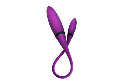 Adrien Lastic AD-2 - Вибратор двусторонний с пультом LRS 53х4см (фиолетовый)