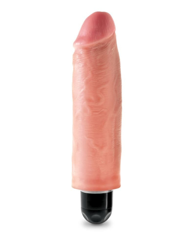 Pipedream King Cock 6 Vibr Stiffy Flesh - Вибромассажер, 17,8х4,2 см (телесный)