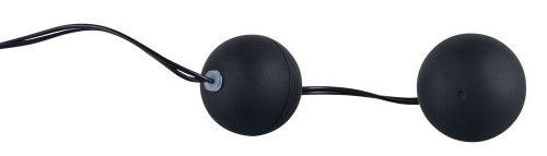 Velvet Vibrating Black Balls - Вагинальные шарики с вибрацией, 9.1 см (черный)