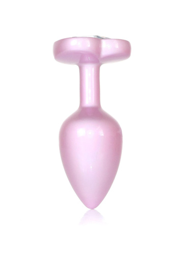 Анальная пробка с камнем B-Series Jewellery Pearl Pink Heart Plug, S