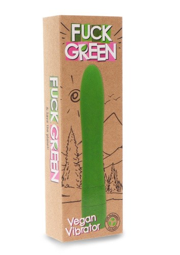 Fuck Green Vegan Vibrator - Вибратор, 17 см (зеленый)
