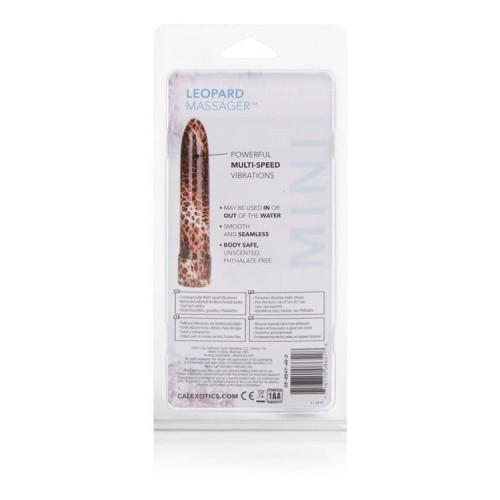 CalExotics Leopard Massager Mini - Пластиковый вибратор, 11х3.5 см (розовый)