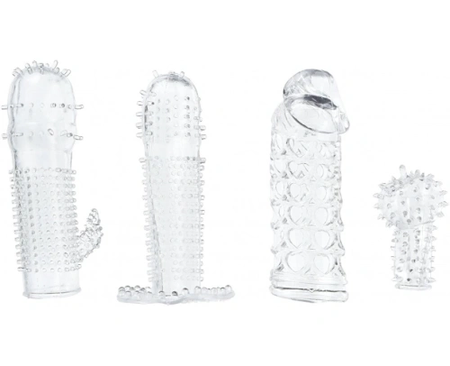 Trinity Vibes Penis Sleeve 4 Pack - Набор насадок, 4 шт (прозрачный)