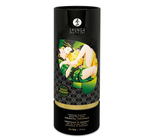 Shunga Oriental Crystal Bath Salts Organic Lotus Flower - Сіль для ванни з ароматом лотоса, 500 г - купити в Києві, Україні