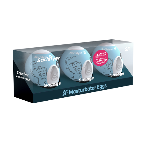 Satisfyer Masturbator Egg 3er Set Savage - Набор яиц-мастурбаторов
