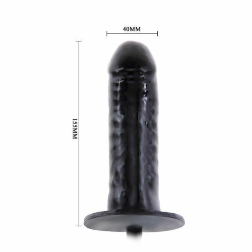 LyBaile - Bigger Joy inflateable Penis - Надувной фаллоимитатор, 15.5х4 см (чёрный)