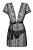 Obsessive Alluria robe - сексуальный пеньюар с кружевом, XXL (чёрный) Obsessive Alluria robe - сексуальный пеньюар с кружевом, XXL (чёрный)